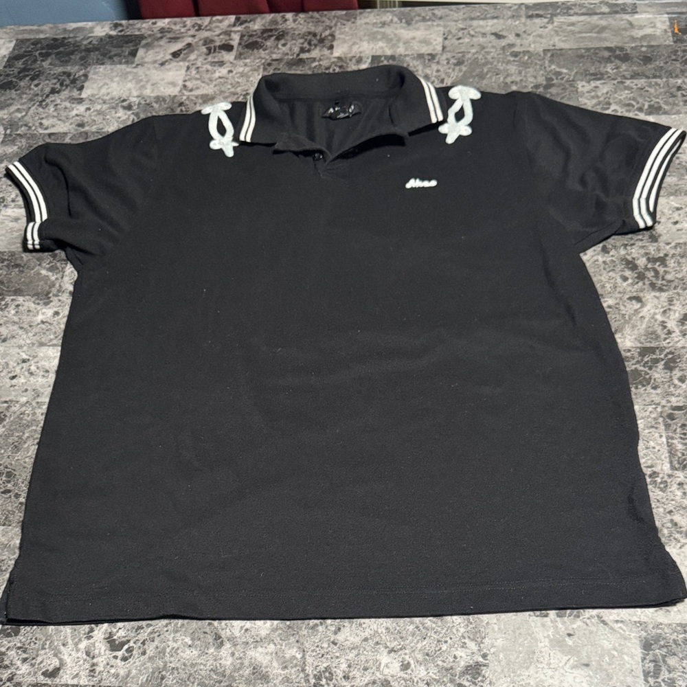 Akoo Black Polo with White Accents